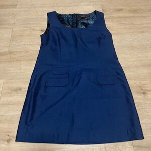 Relco London Women's Size 14 Blue Polyester Zip Up Dress Punk Oi! Skinhead GBH‎